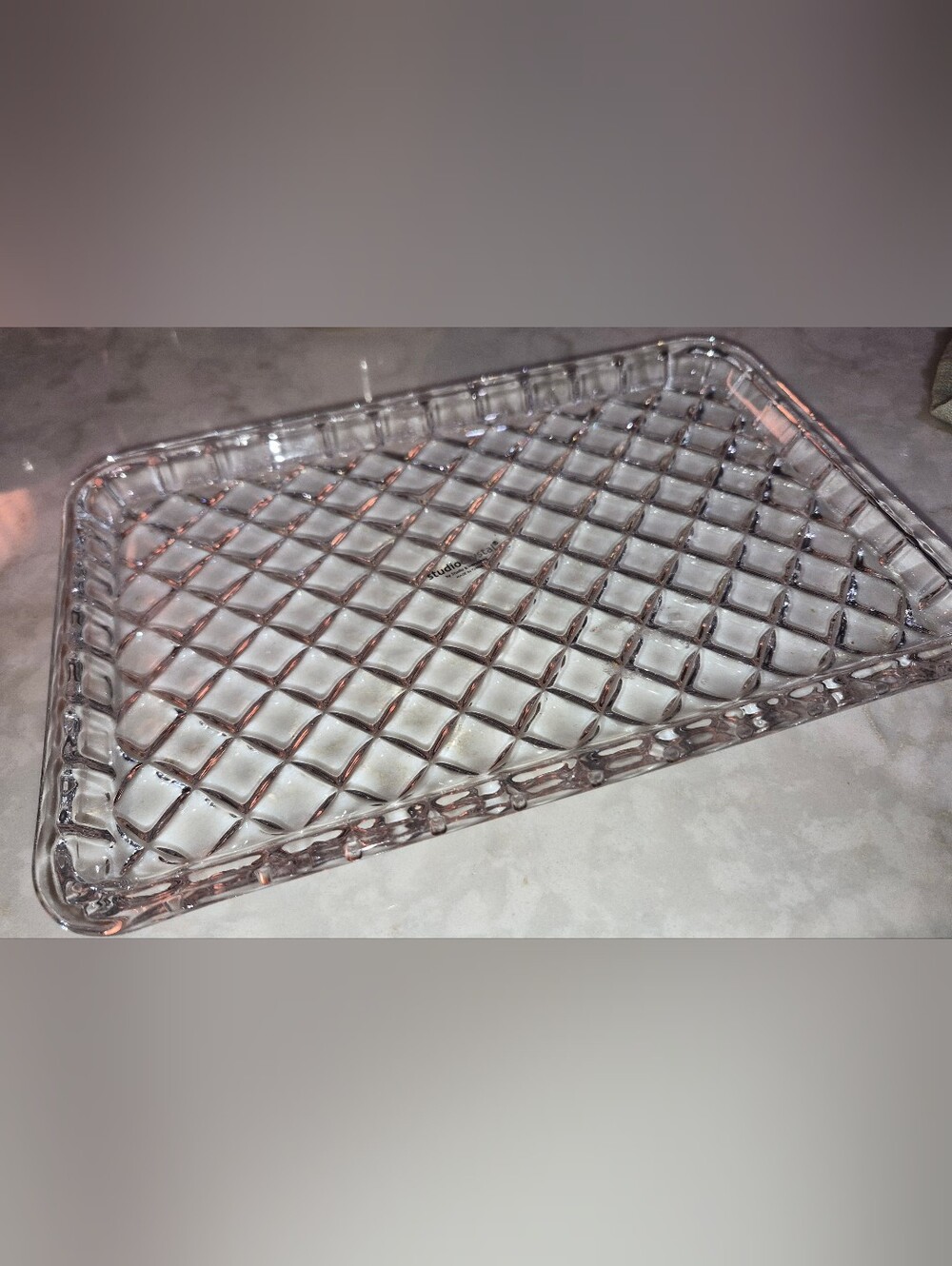 Rectangular Glass Vanity Tray designed by Studio Crystal